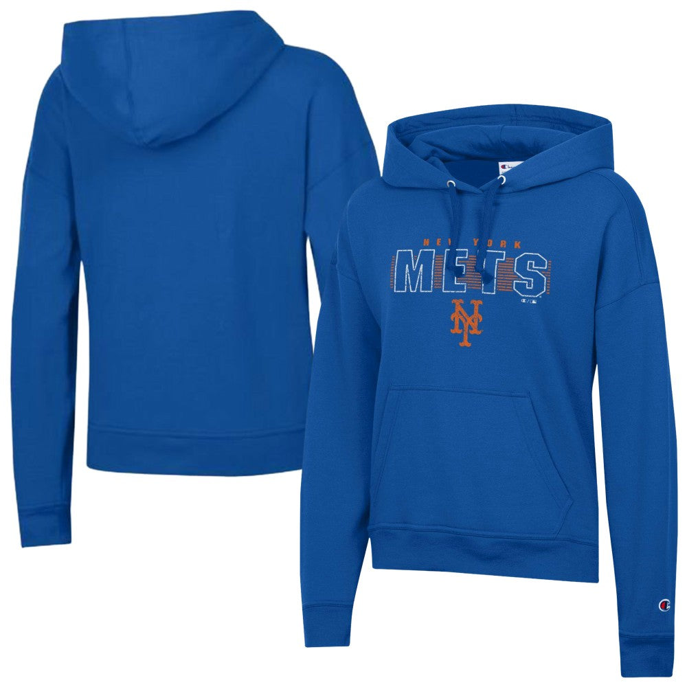 New York Mets Champion Women's Distressed Powerblend Hoodie - MLB