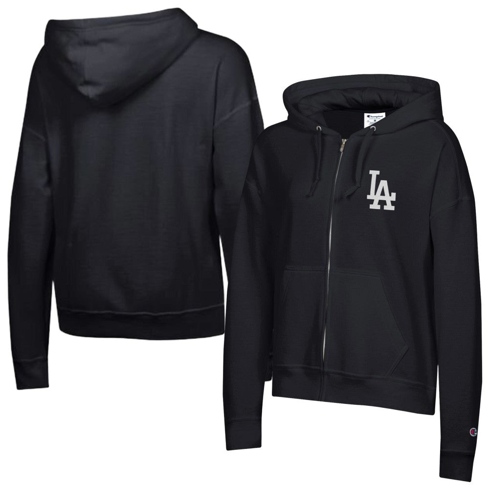 Los Angeles Dodgers Champion Women's Powerblend Fleece Full-Zip Hoodie - MLB