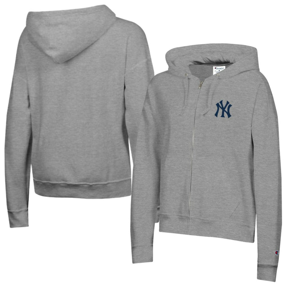 New York Yankees Champion Women's Powerblend Fleece Full-Zip Hoodie - MLB