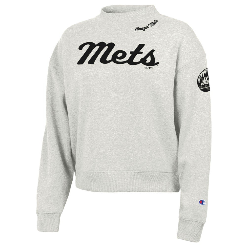 New York Mets Champion Women's Triumph Tri-Blend Sweatshirt - MLB