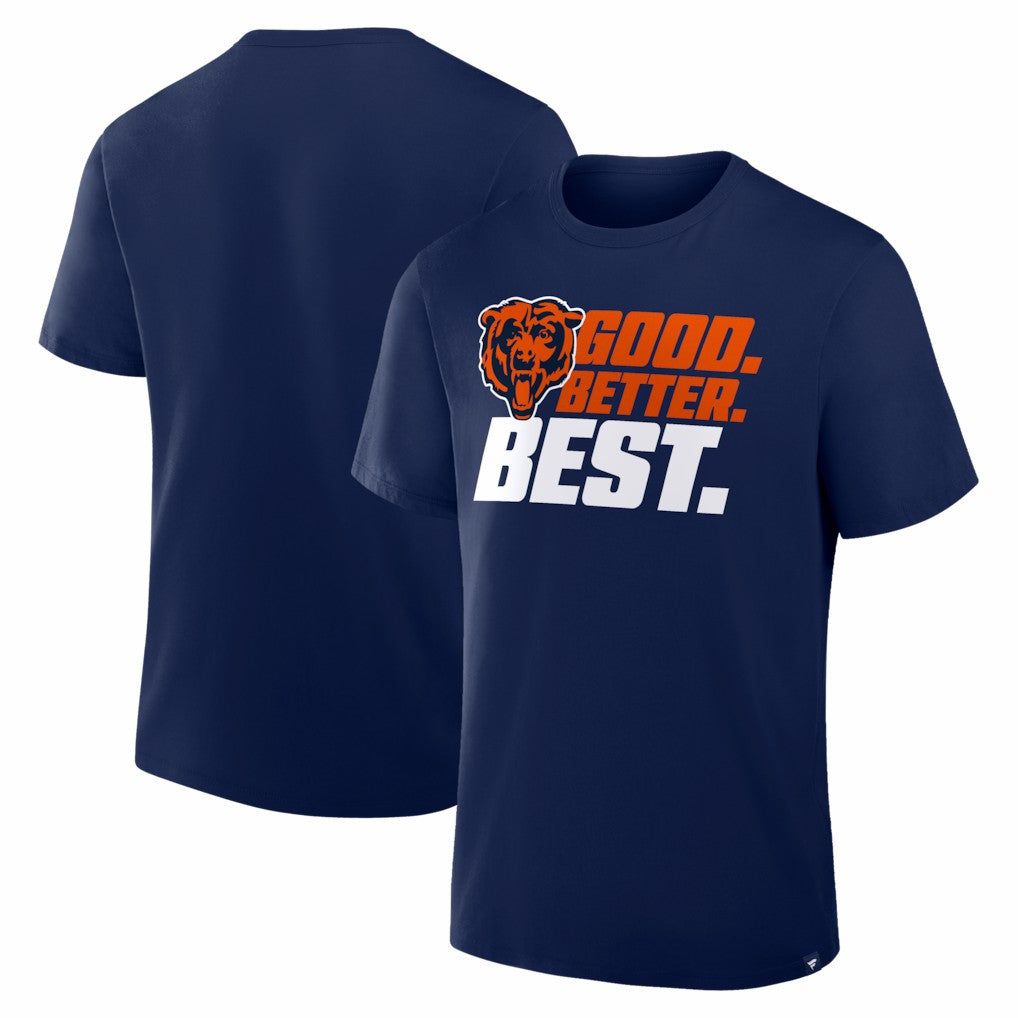 Chicago Bears Good. Better. Best. T-Shirt Navy | NFL