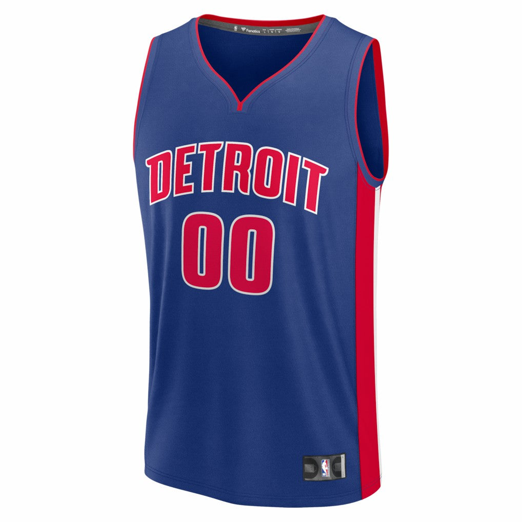 Detroit Pistons Fastbreak Custom Jersey Icon Editi- Blue - NBA