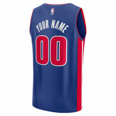 Detroit Pistons Fastbreak Custom Jersey Icon Editi- Blue - NBA