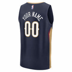 New Orleans Pelicans Fastbreak Custom Jersey Icon Edition Navy - NBA