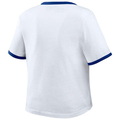 Texas Rangers WEAR by Erin Andrews Women's Ringer Baby T-Shirt - MLB