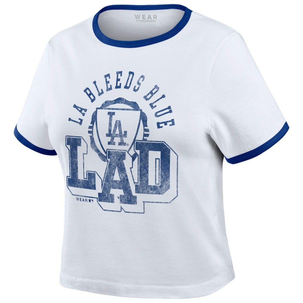 Los Angeles Dodgers WEAR by Erin Andrews Women's Ringer Baby T-Shirt - MLB
