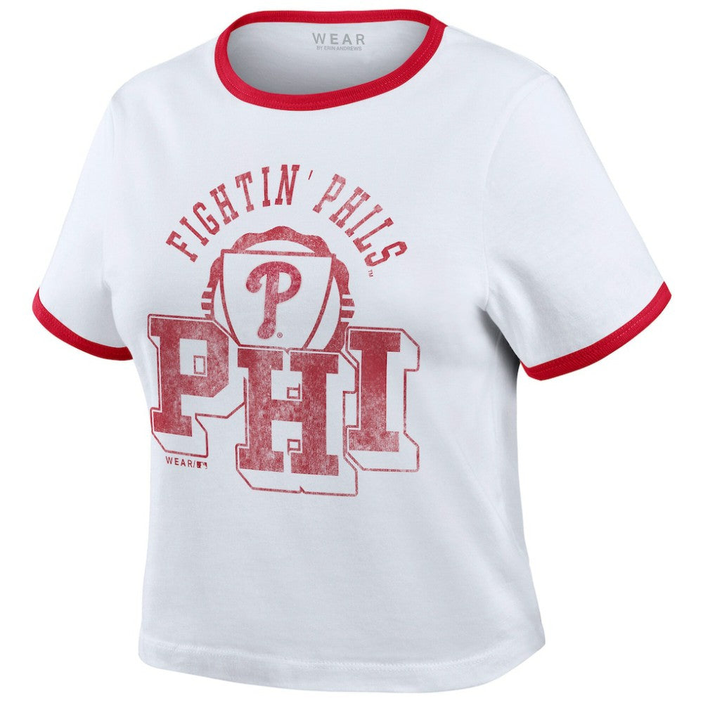Philadelphia Phillies WEAR by Erin Andrews Women's Ringer Baby T-Shirt - MLB