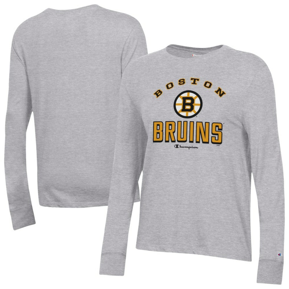 Boston Bruins Champion Women's Core Long Sleeve T-Shirt - Gray - NHL