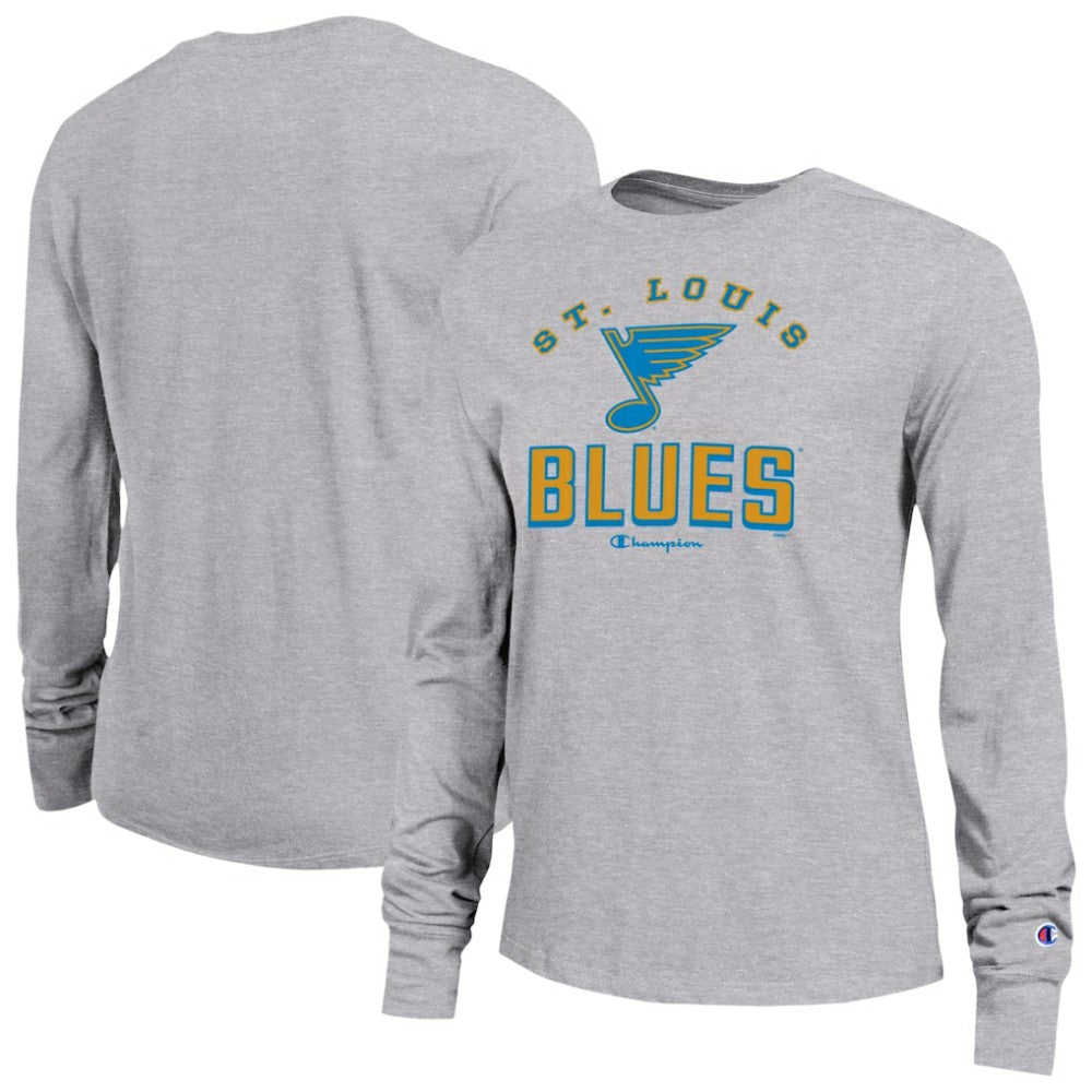 St. Louis Blues Champion Women's Core Long Sleeve T-Shirt - Gray - NHL