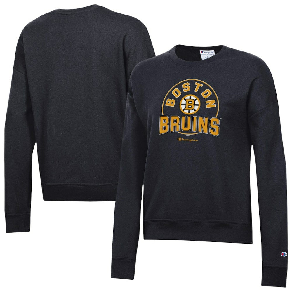 Boston Bruins Champion Women's Powerblend Fleece Sweatshirt - Black - NHL