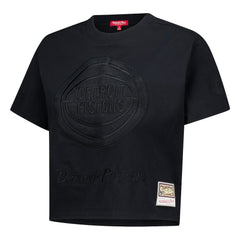 Detroit Pistons Women's Phantom Cropped T-Shirt Black - NBA