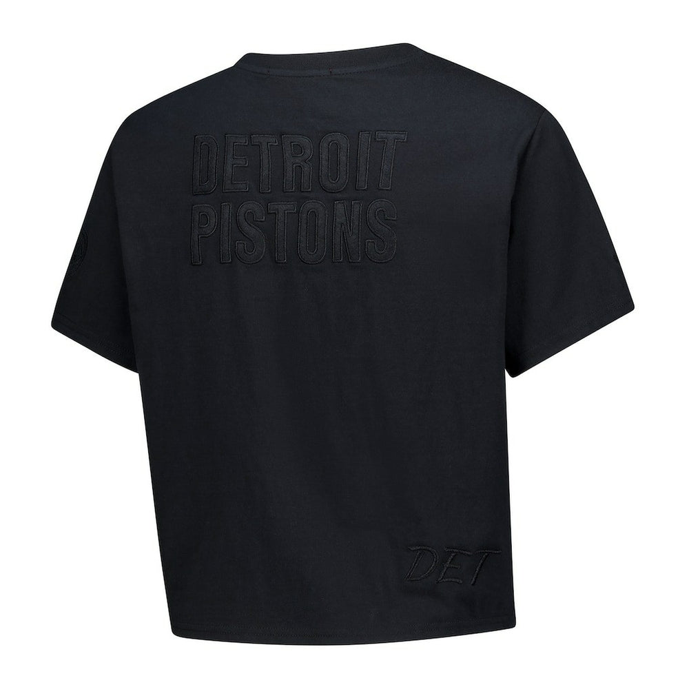 Detroit Pistons Women's Phantom Cropped T-Shirt Black - NBA