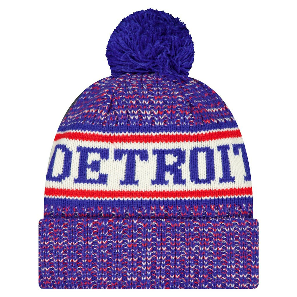 Detroit Pistons Team Cuffed Knit Hat with Pom Blue - NBA