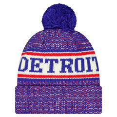 Detroit Pistons Team Cuffed Knit Hat with Pom Blue - NBA