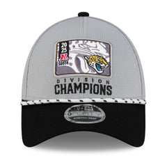Jacksonville Jaguars New Era 2025 AFC South Division Champions Locker Room Trophy Collection 9FORTY Adjustable Hat Gray/Black | NFL