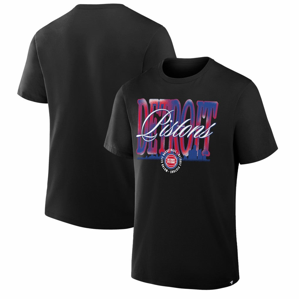Detroit Pistons Chrome Legacy T-Shirt Black - NBA