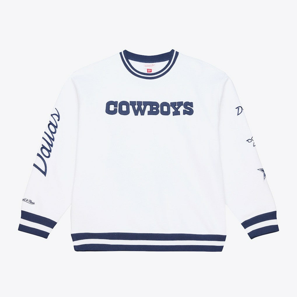 Dallas Cowboys White Out Fleece Sweatshirt White | Mitchell & Ness