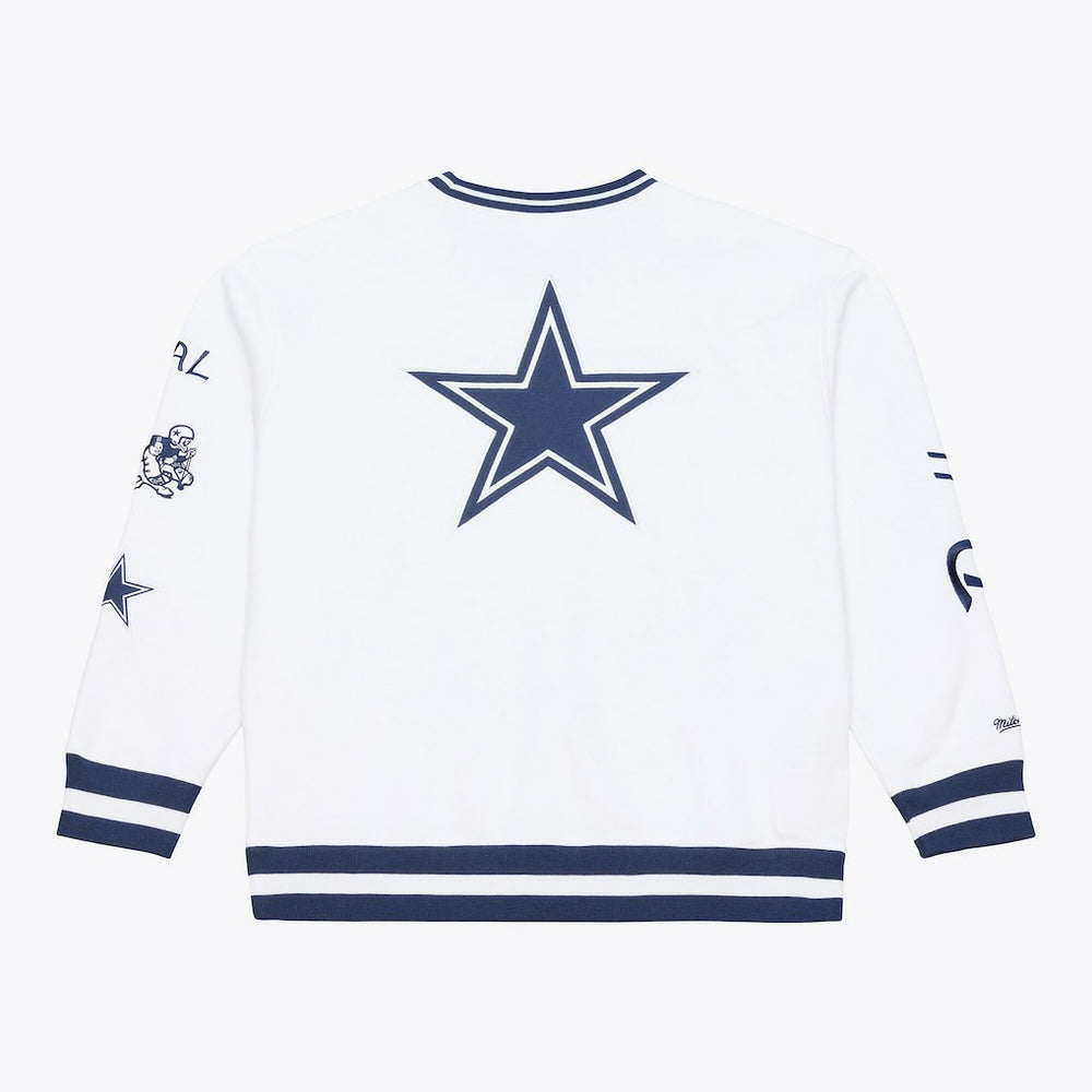 Dallas Cowboys White Out Fleece Sweatshirt White | Mitchell & Ness