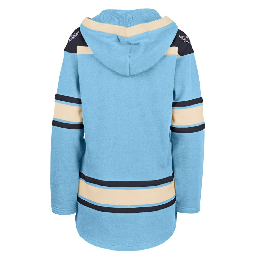 Washington Capitals '47 Women's Superior Lacer Pullover Hoodie - Light Blue - NHL