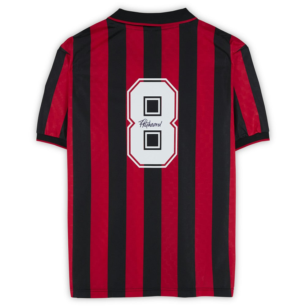 Frank Rijkaard AC Milan Autographed Red/Black Home Jersey Icons - FIFA World CUP