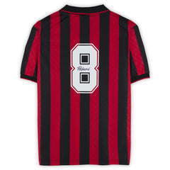 Frank Rijkaard AC Milan Autographed Red/Black Home Jersey Icons - FIFA World CUP