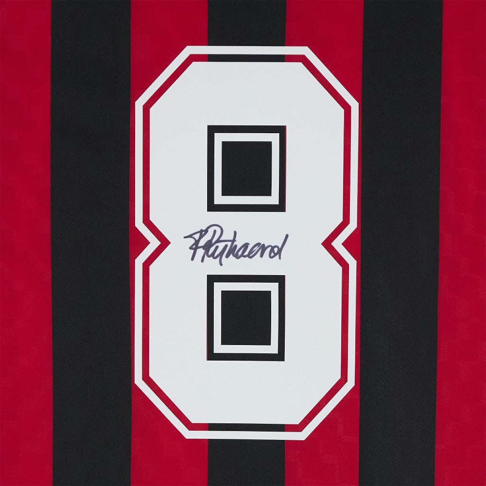Frank Rijkaard AC Milan Autographed Red/Black Home Jersey Icons - FIFA World CUP