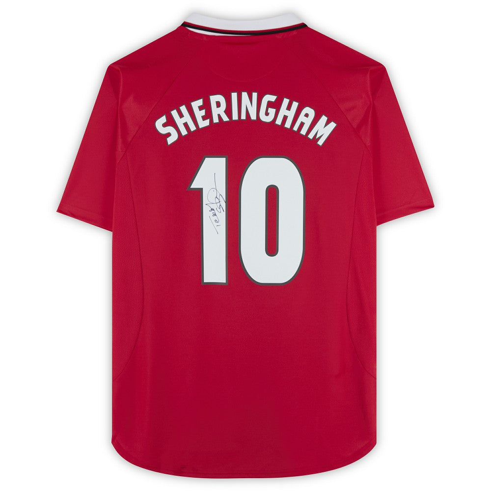 Teddy Sheringham Manchester United Autographed 1999 Red UEFA Champions League Home Jersey Icons | Adidas discount