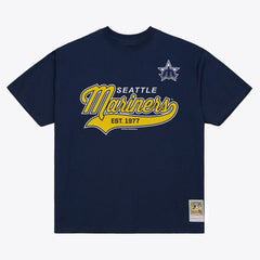 Seattle Mariners Mitchell & Ness Script Sweep Arch T-Shirt - MLB