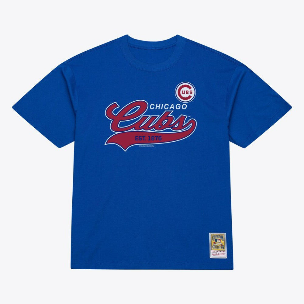 Chicago Cubs Mitchell & Ness Script Sweep Arch T-Shirt - MLB