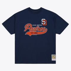 San Diego Padres Mitchell & Ness Script Sweep Arch T-Shirt - MLB