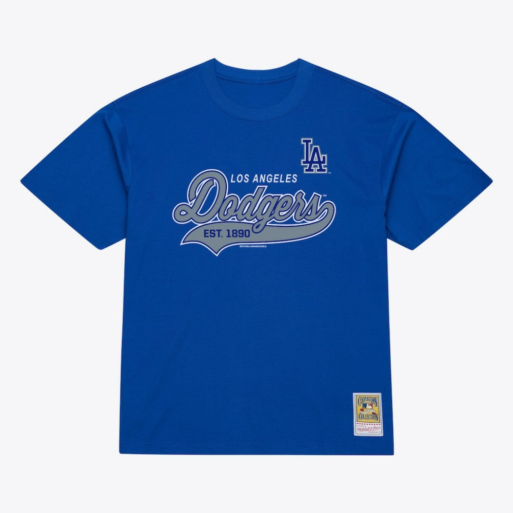 Los Angeles Dodgers Mitchell & Ness Script Sweep Arch T-Shirt - MLB