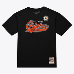 Baltimore Orioles Mitchell & Ness Script Sweep Arch T-Shirt - MLB