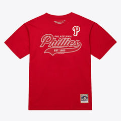 Philadelphia Phillies Mitchell & Ness Script Sweep Arch T-Shirt - MLB