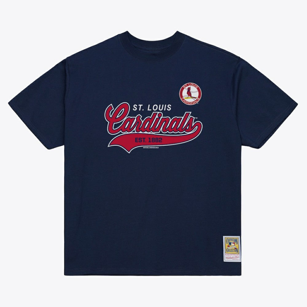 St. Louis Cardinals Mitchell & Ness Script Sweep Arch T-Shirt - MLB