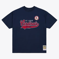 St. Louis Cardinals Mitchell & Ness Script Sweep Arch T-Shirt - MLB