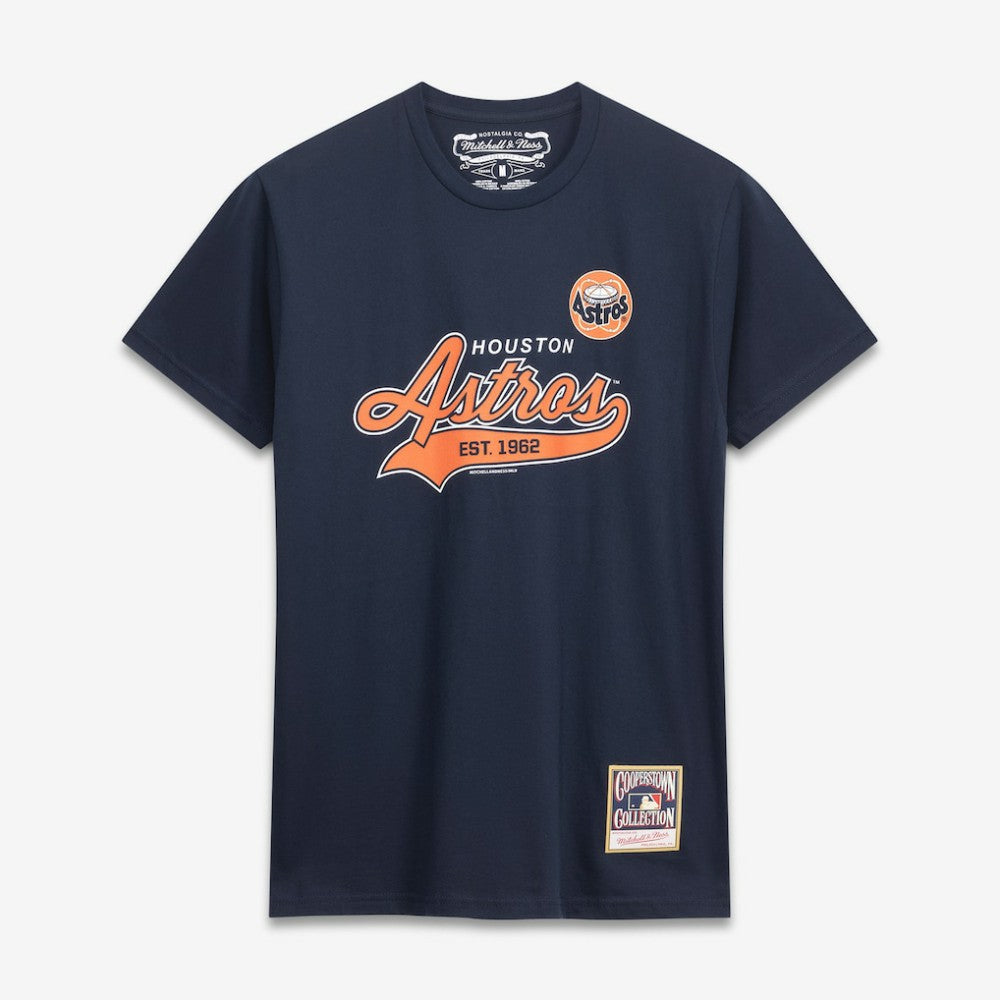 Houston Astros Mitchell & Ness Script Sweep Arch T-Shirt - MLB