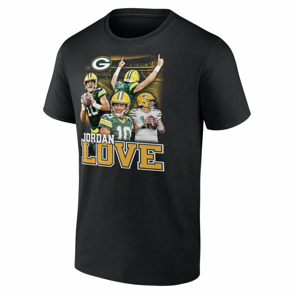 Jordan Love Green Bay Packers Notorious T-Shirt Black | NFL