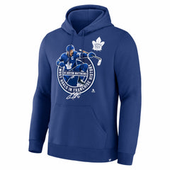 Auston Matthews Toronto Maple Leafs Most Goals in Franchise History Hoodie - Blue - NHL