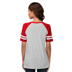 Philadelphia Phillies G-III 4Her by Carl Banks Women's Goal Line Raglan V-Neck T-Shirt - MLB
