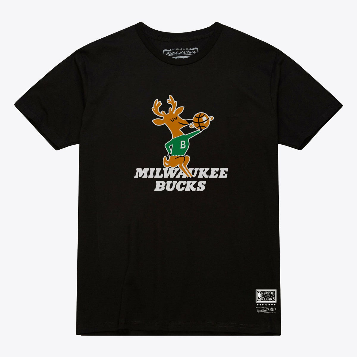 Milwaukee Bucks Unisex Hardwood Classics Arch T-Shirt Black - NBA