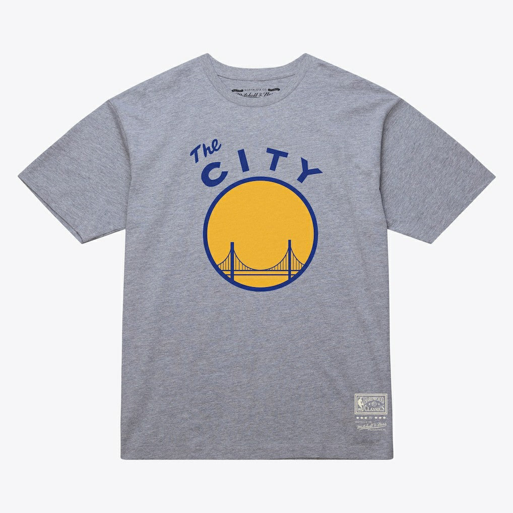 Golden State Warriors Unisex Hardwood Classics Arch T-Shirt Heather Gray - NBA