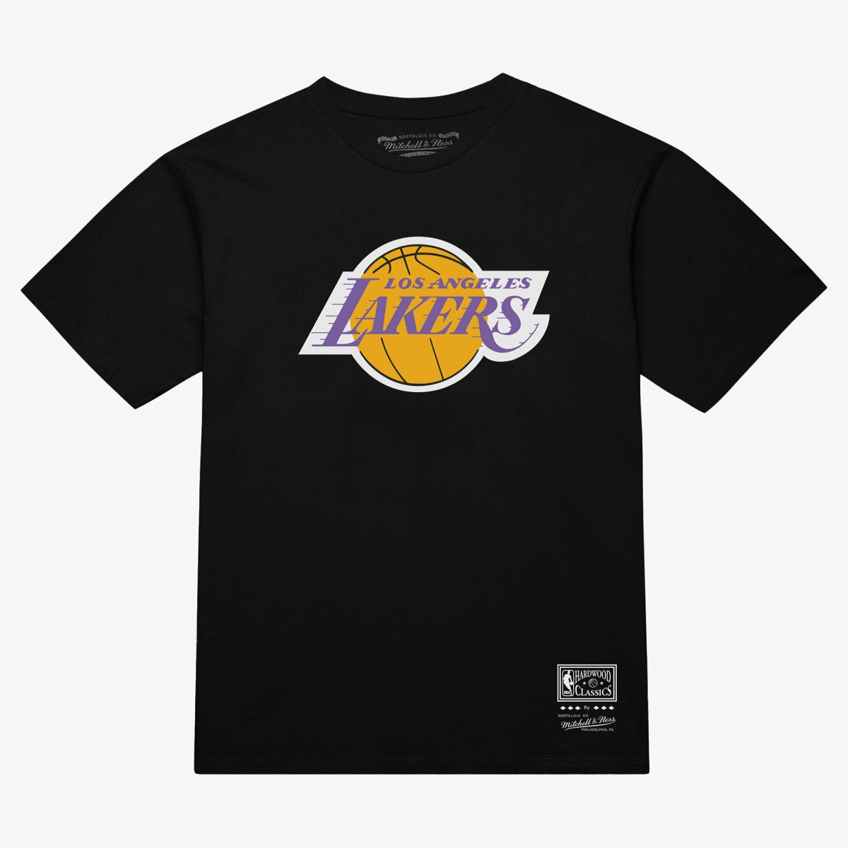 Los Angeles Lakers Unisex Hardwood Classics Arch T-Shirt Black - NBA