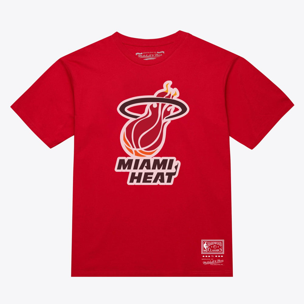 Miami Heat Unisex Hardwood Classics Arch T-Shirt Red - NBA