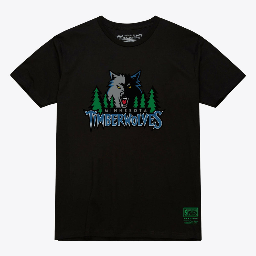 Minnesota Timberwolves Unisex Hardwood Classics Arch T-Shirt Black - NBA
