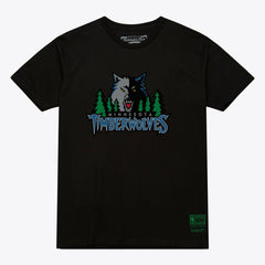 Minnesota Timberwolves Unisex Hardwood Classics Arch T-Shirt Black - NBA