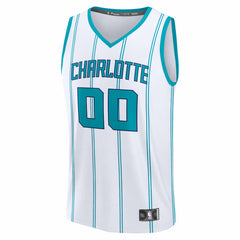 Charlotte Hornets Youth Fastbreak Custom Jersey Association Edition White - NBA