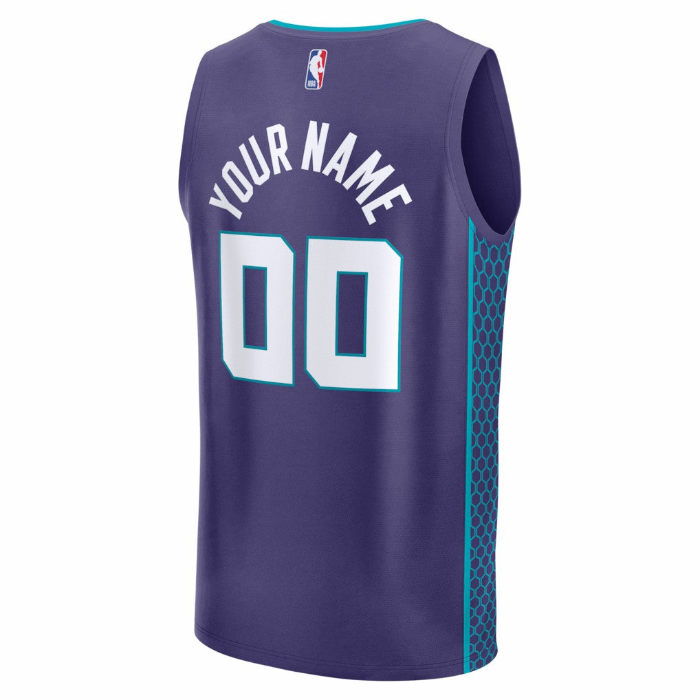 Charlotte Hornets Fastbreak Custom Jersey Statement Edition Purple - NBA