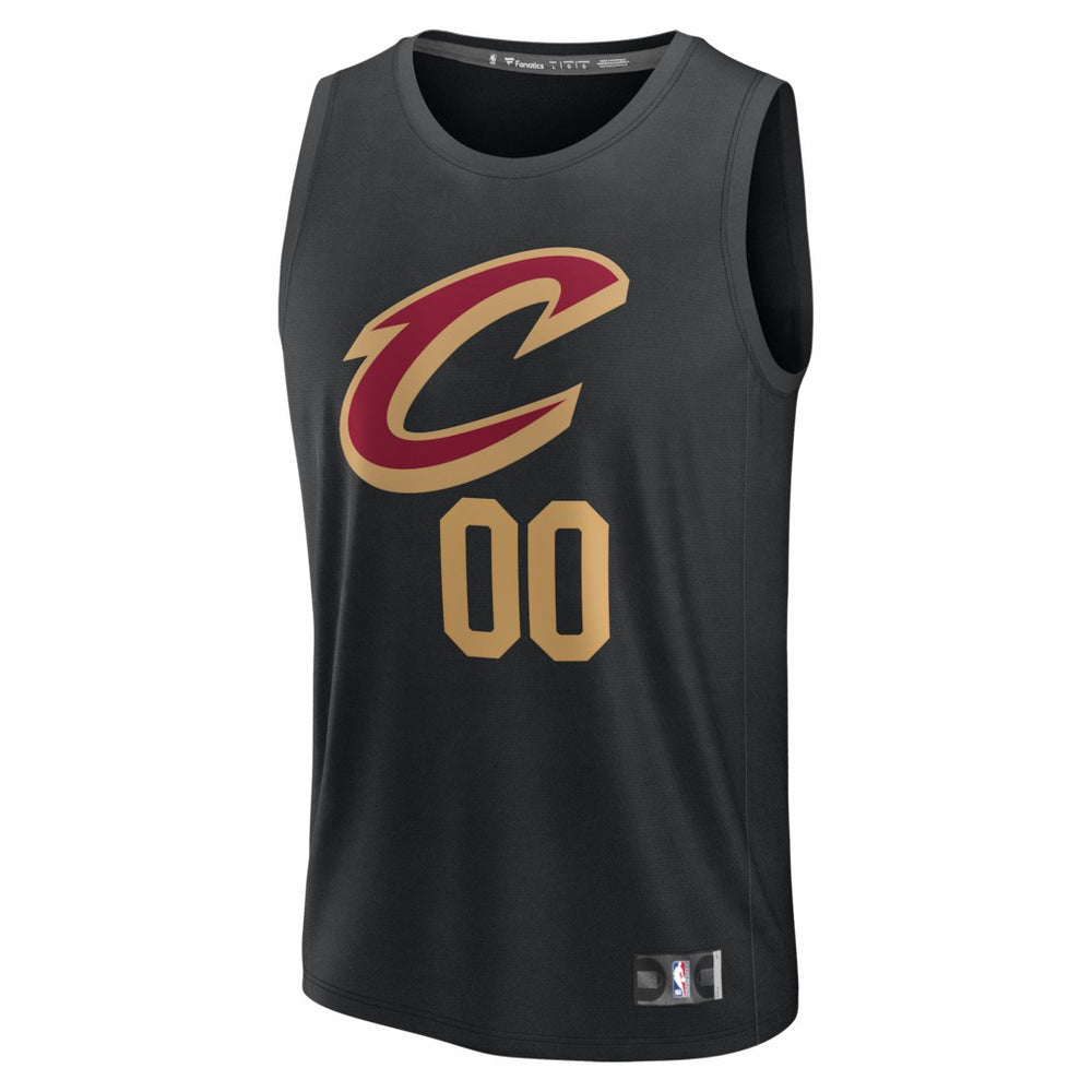 Cleveland Cavaliers Fastbreak Custom Jersey Statement Editi- Black - NBA
