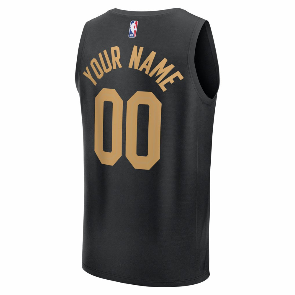 Cleveland Cavaliers Fastbreak Custom Jersey Statement Editi- Black - NBA