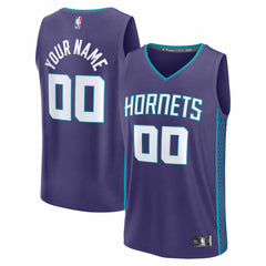 Charlotte Hornets Youth Fastbreak Custom Jersey Statement Edition Purple - NBA